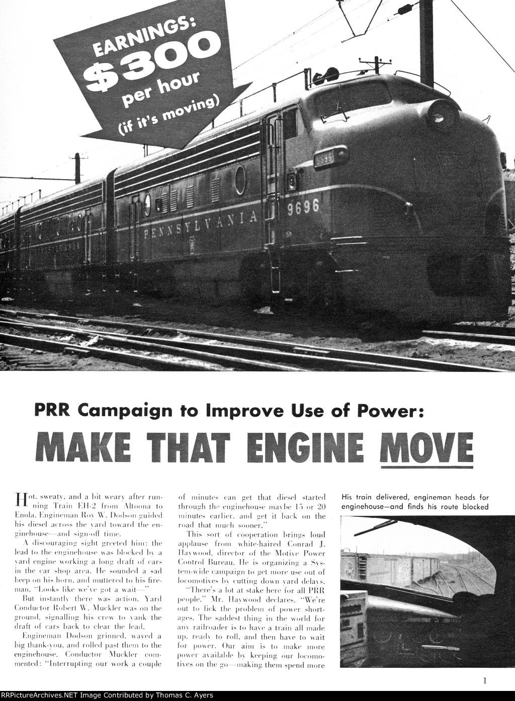 "Make That Engine Move," Page 1, 1957